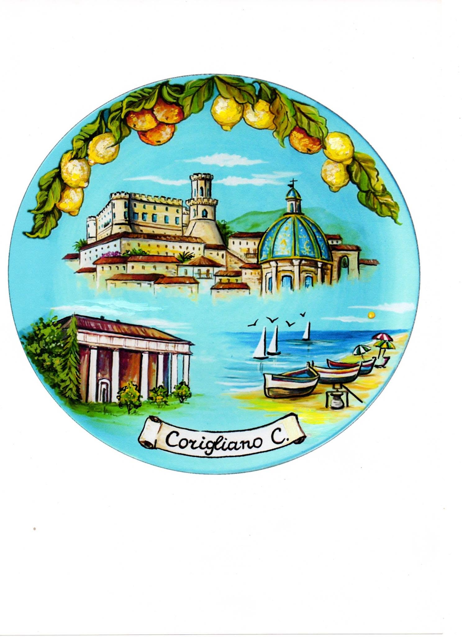 Piatto ricordo dedicato a Corigliano Calabro